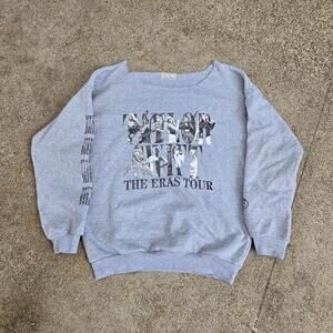 Vtg Y2k TAYLOR SWIFT The Eras Tour Country Music Singer Cropped Sweatshirt XL